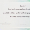 Технология PTR получила премию за инновативность на Czech technology platform Smart Grid Award